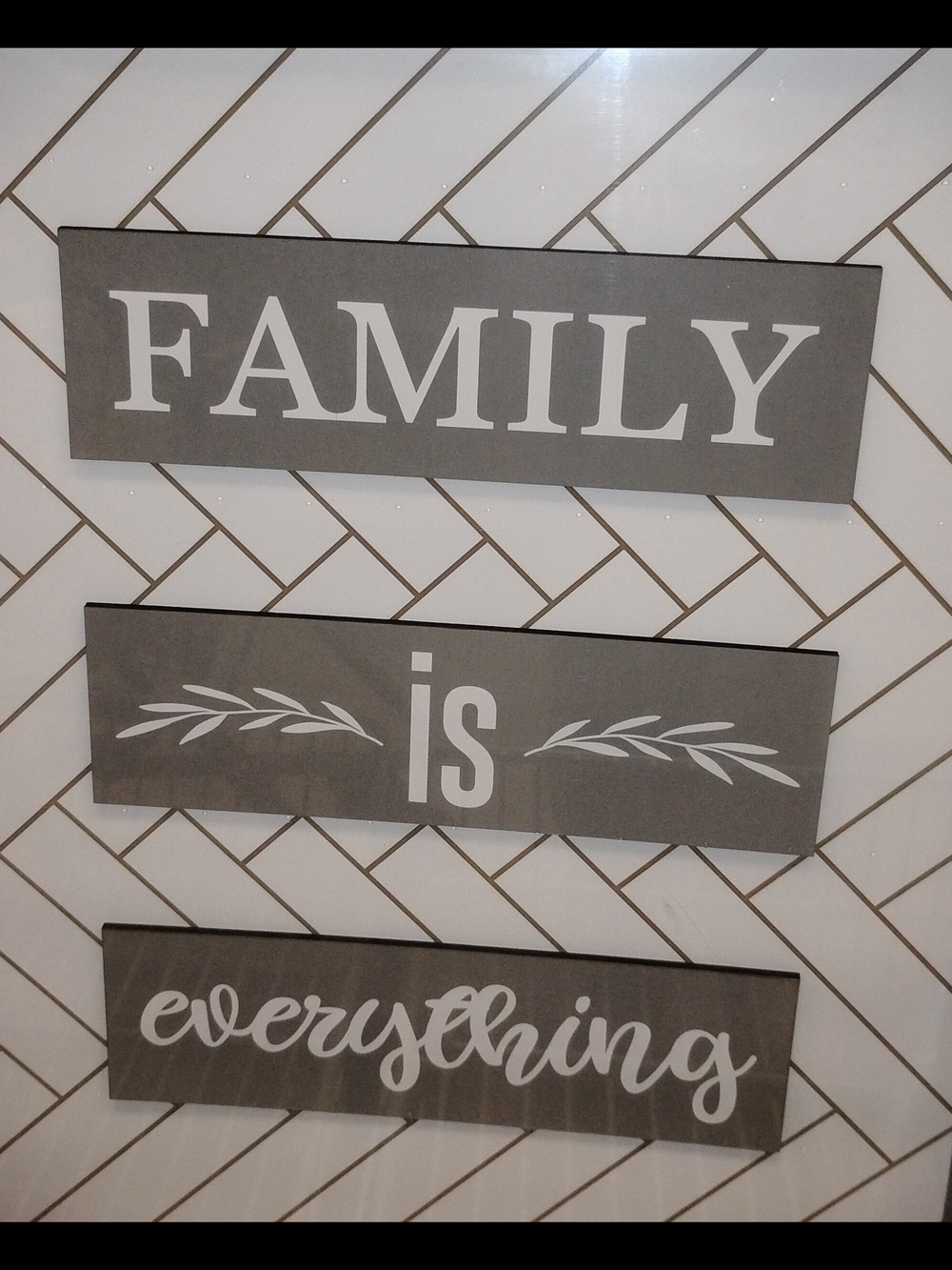 Family Is Everything Gray Wood Wall Art Canvas